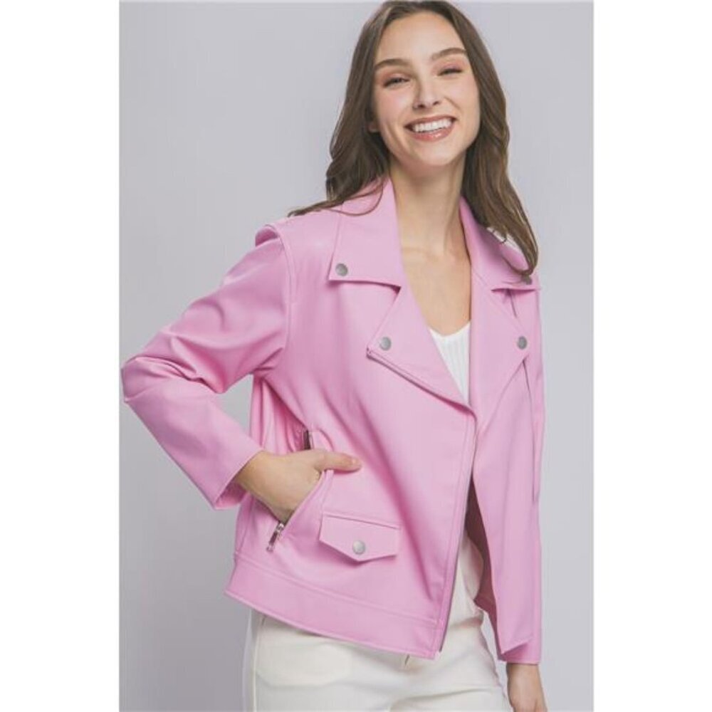 Love Tree Collared Neck Zip Up Jacket